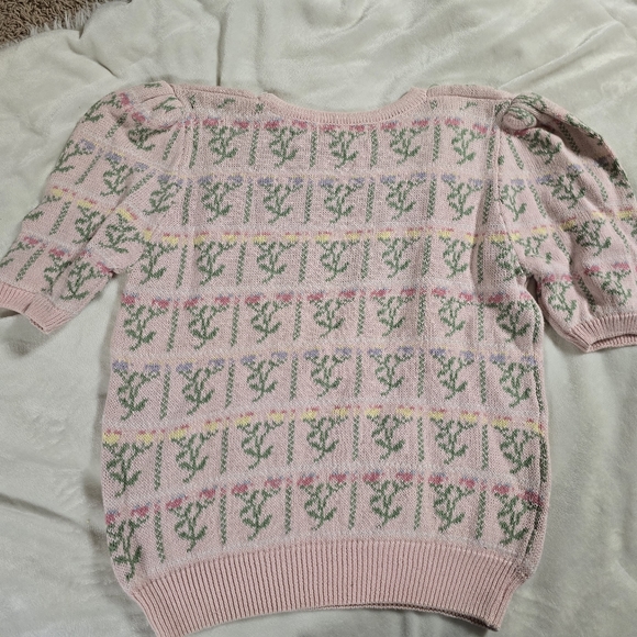 Vintage 1980s short sleeve sweater, with tags - Picture 5 of 13